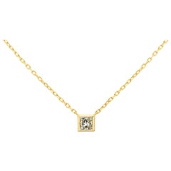 Roman Malakov Collar Colgante Solitario de Diamantes talla princesa de 1,07 quilates