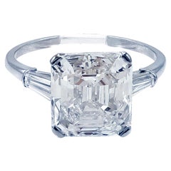 Raymond Yard Art Deco Asscher-Diamant-Platinring mit Asscher-Schliff