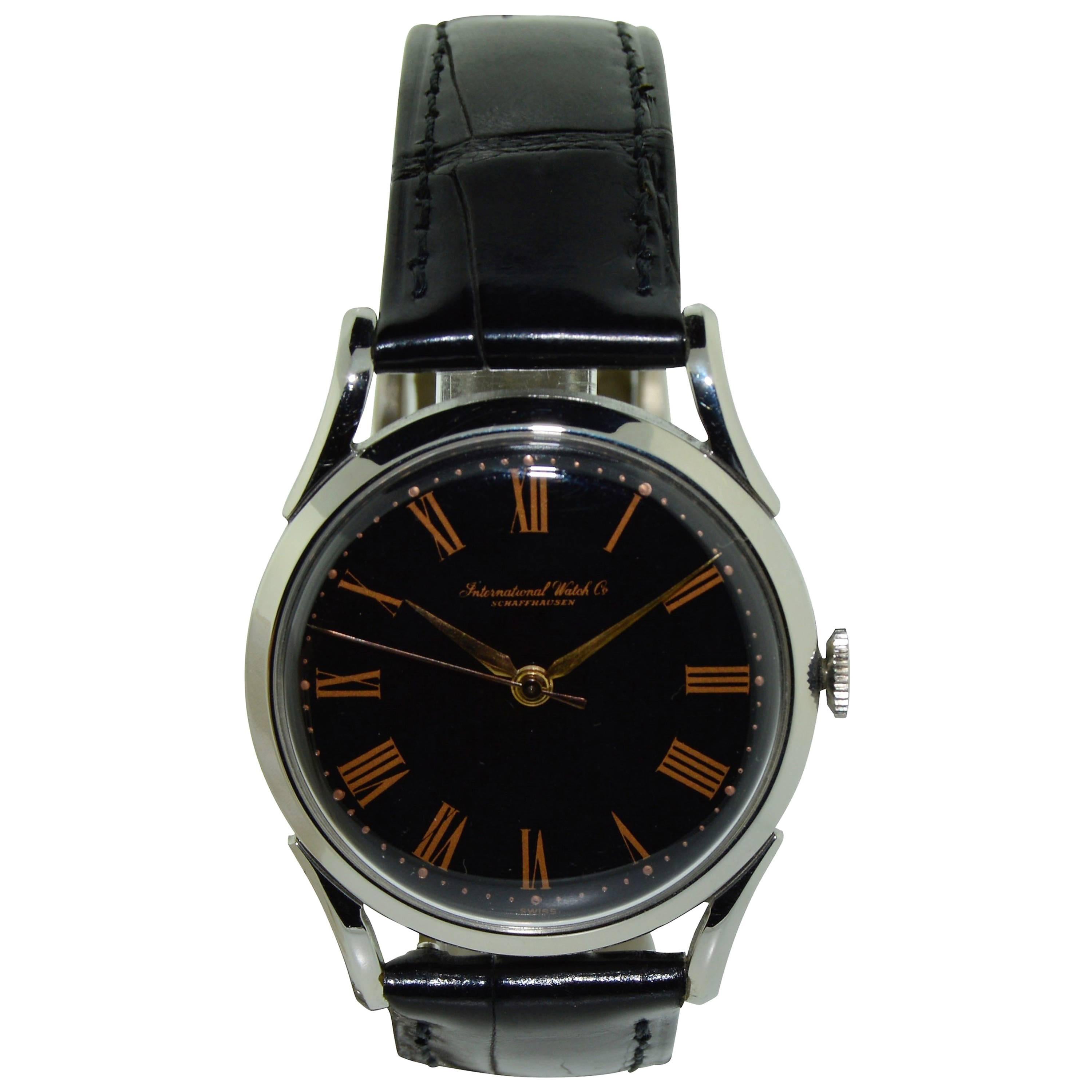 International Watch Co. Stainless Steel Art Deco Style Manual Watch