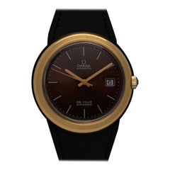 1973 Omega De Ville Dynamic Vintage Large Mens 18K Gold Plated & SS Watch