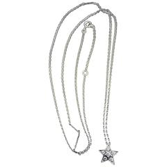 Gorgeous Chanel Jewelry White Gold and Diamonds Comete Star Necklace