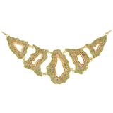 Lauren Harper Geode-Inspired Emerald, Tanzanite and Gold Statement Necklace