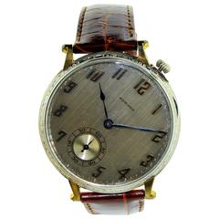 Antique Howard Watch Co. White Gold Filled Oversized Manual Wristwatch, circa 1920s