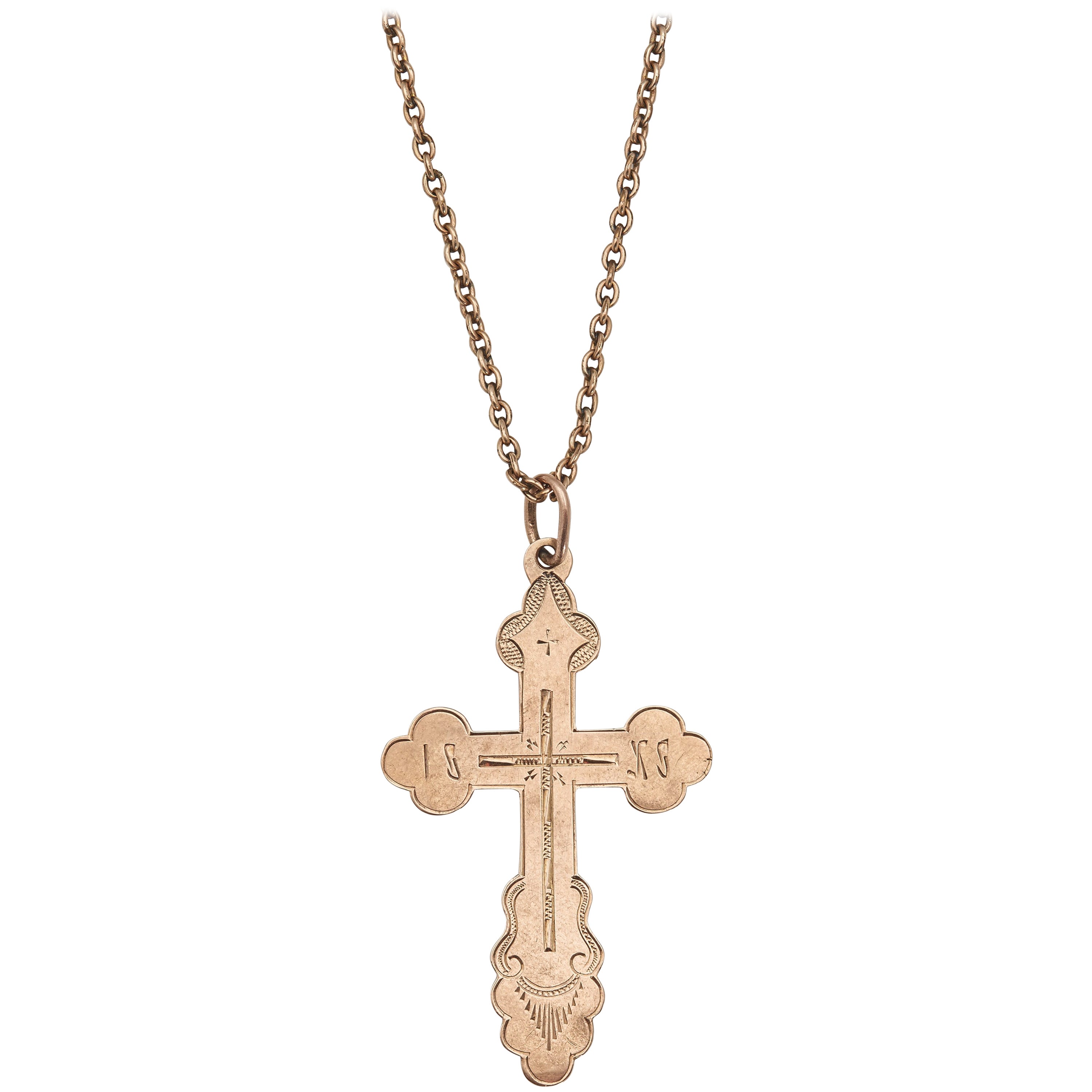 Modern Greek Orthodox Enameled Cross, 20th Century For Sale at 1stDibs