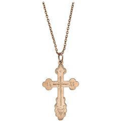 Russian Gold Orthodox Cross Pendant, circa 1910 10