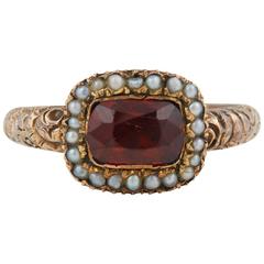 Georgian Garnet and Pearl Ring, circa 1820 11