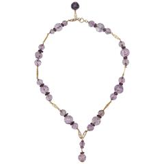 Edwardian Amethyst and Gold Necklace, circa 1920 6