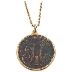Rare Russian Tsar Paul I Coin Pendant