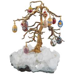 Russian Easter Egg Rock Crystal Tree 8
