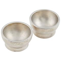 Pair of Russian Silver Salt Cellars by Rudolf Weide, circa 1910 1