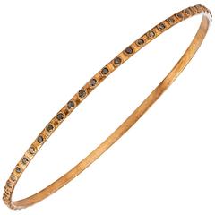Aurora Eternity Black Diamond Bangle Bracelet 9