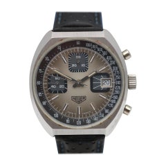 Cronografo Vintage Heuer 1614  Valjoux 7735  Anni '70 di produzione francese  Quadrante raro