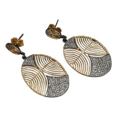 Pave Diamond Dangle Earring 925 Silber Fashion Diamond Stud Earring Feiner Schmuck