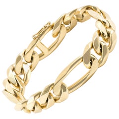 Pulsera de eslabones Figaro de oro grueso