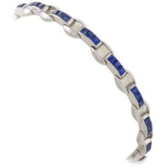 Oscar Heyman Sapphire and Platinum Bracelet
