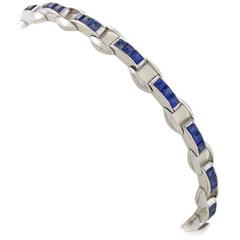 Oscar Heyman Sapphire and Platinum Bracelet 1
