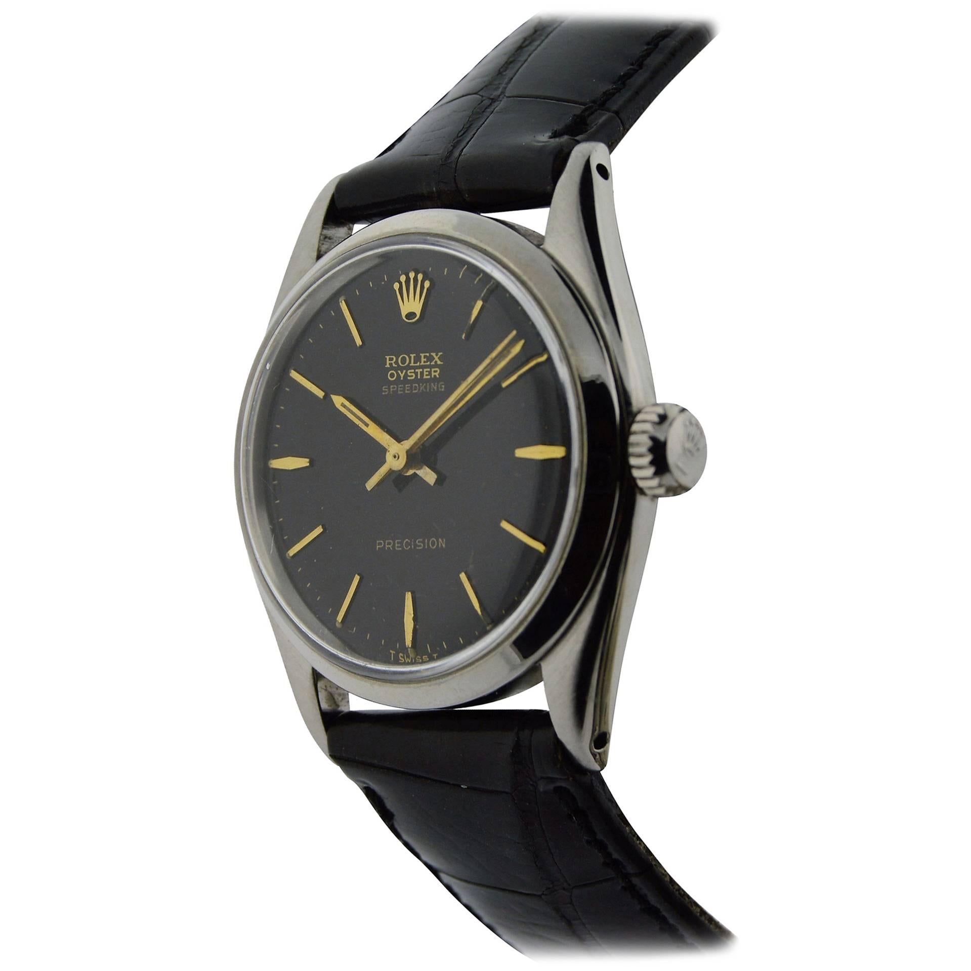 Rolex Stainless Steel Speedking Manual Wristwatch, circa 1958