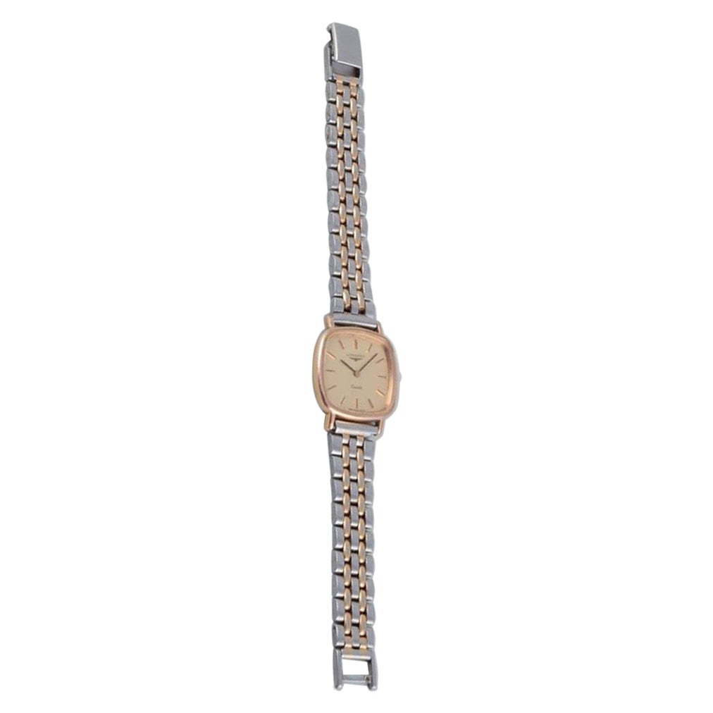 Longines ladies' wristwatch in brass and stainless steel. 1970s/80s.