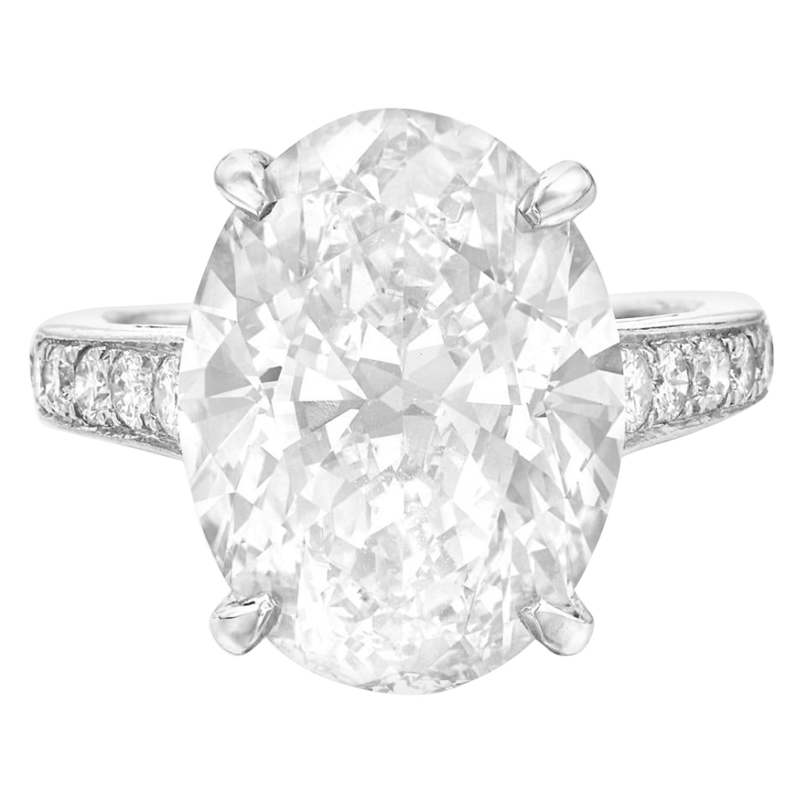 GIA Certified 3 Carat Oval Diamond Engagement Ring
