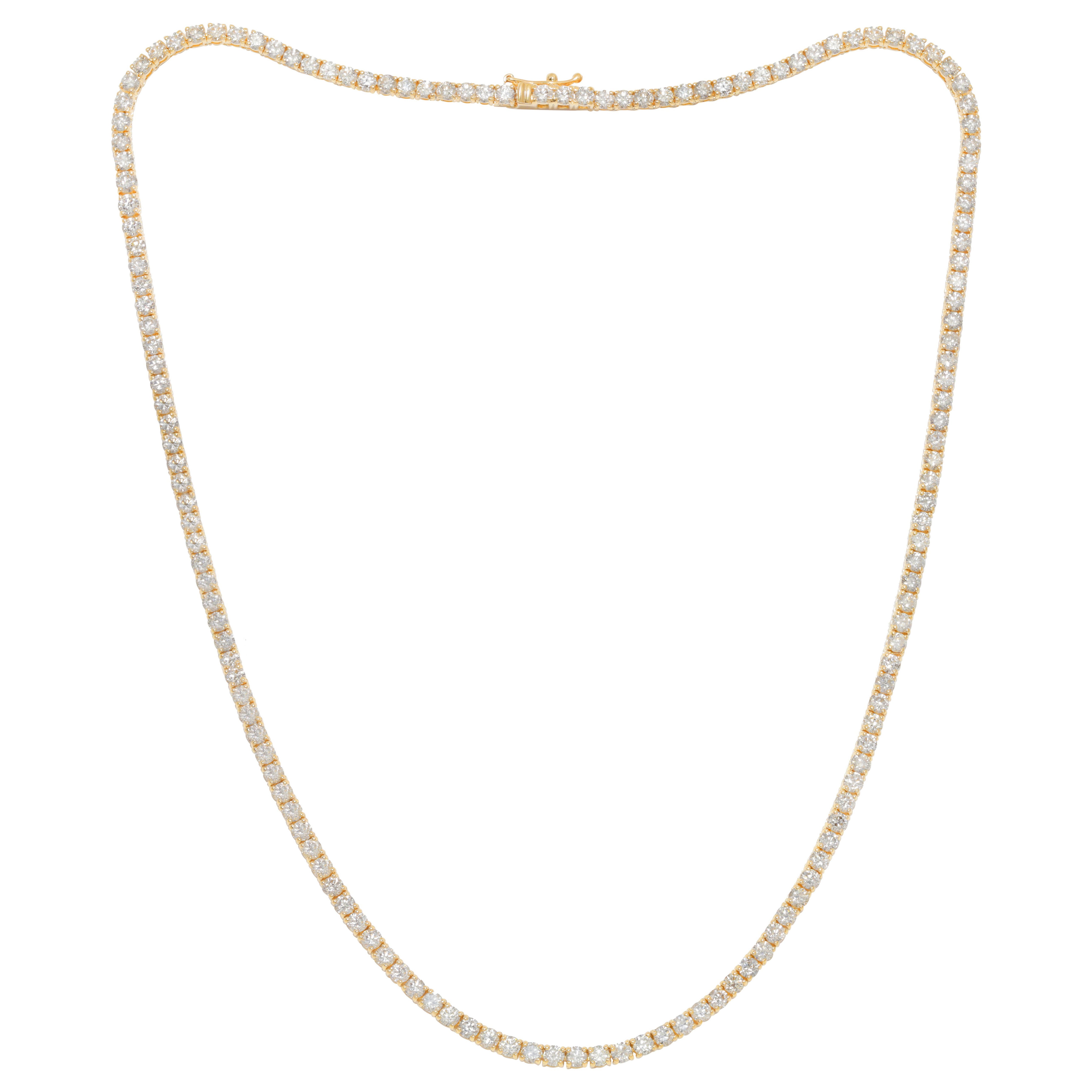 Diana M. Custom 3.00 Cts. Diamond Tennis Necklace 14K Yellow Gold