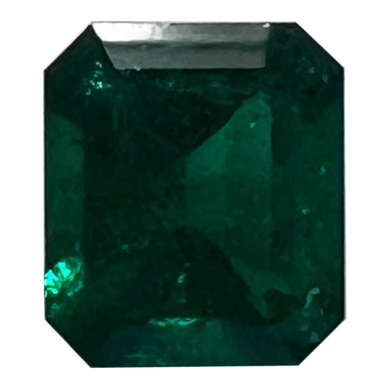 Colombian Octagonal Emerald, Vivid Green “Muzo” Type, GRS & Gübelin Certified