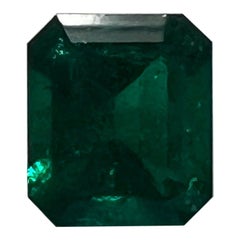 Colombian Octagonal Emerald, Vivid Green “Muzo” Type, GRS & Gübelin Certified