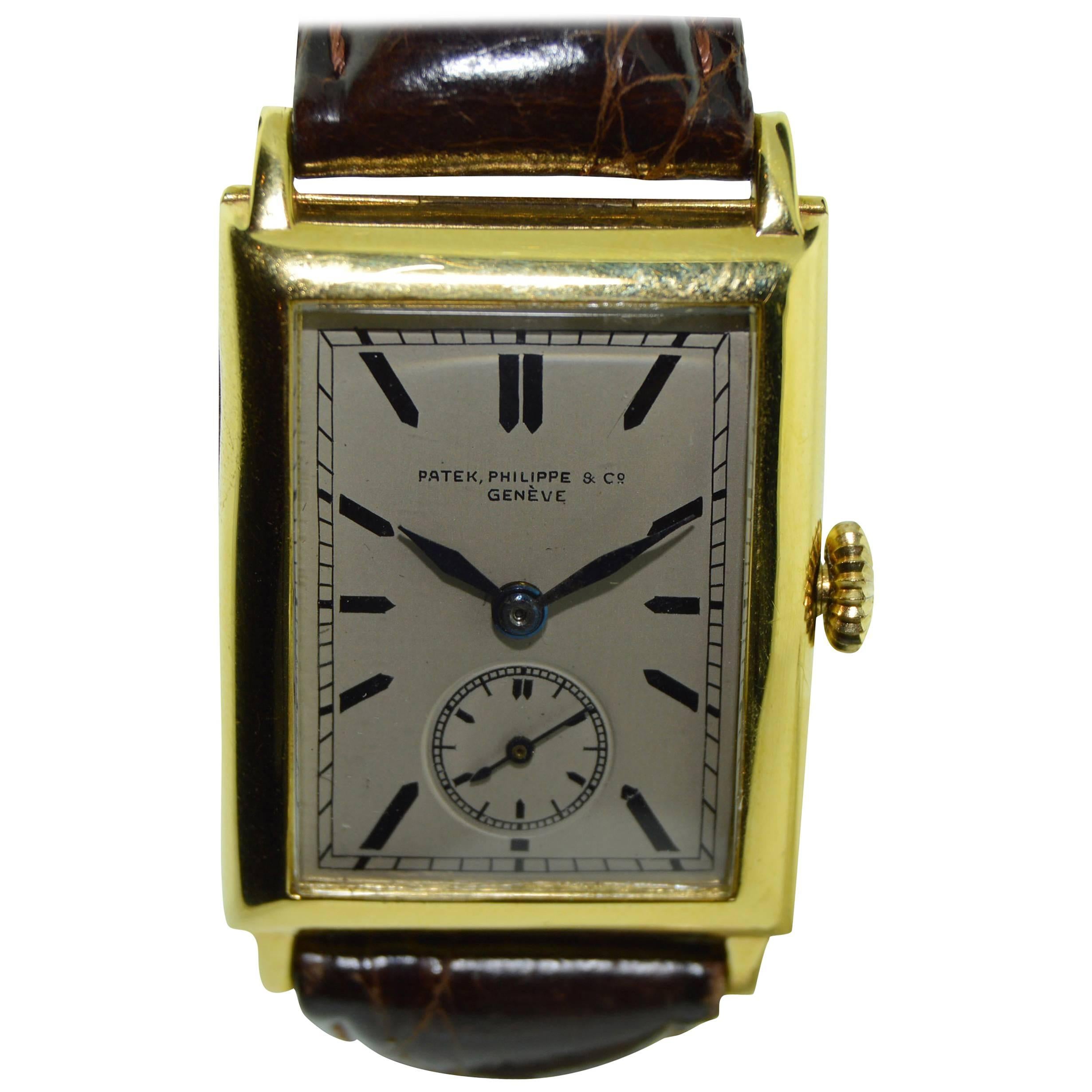 Patek Philippe Yellow Gold Stern Freres Dial Art Deco Manual Watch   