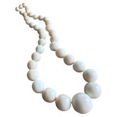 Vintage 1940-50's Large Angel Skin Coral Bead Necklace