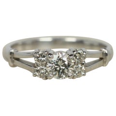 Vintage 5-Stone Diamond Engagement Ring – 0.41ct Round Diamonds