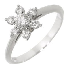 TIFFANY & Co. Platinum Diamond Flower Ring 4.5