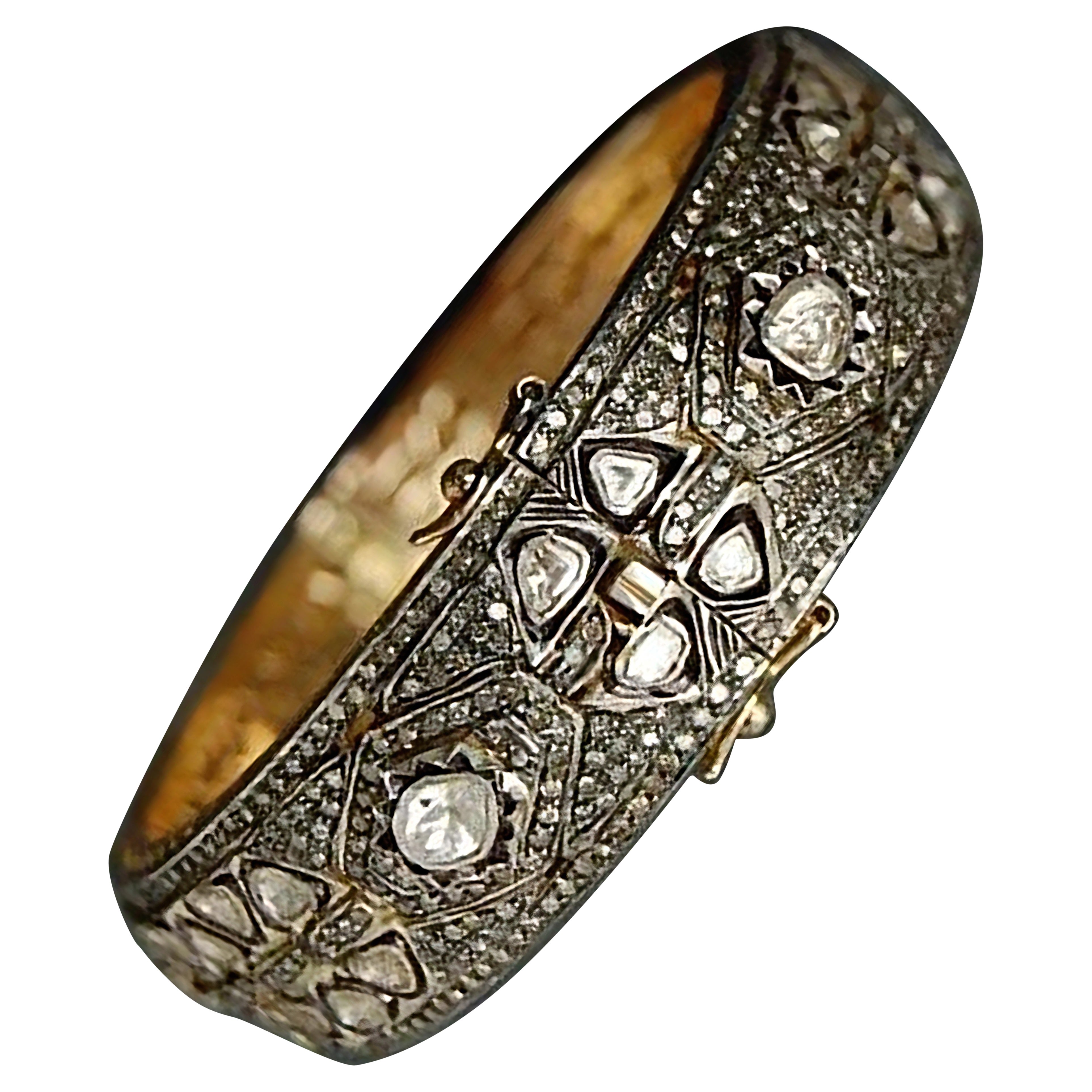 Antique Polki Diamond Bracelet Natural Diamond Victorian  Bracelet handmade