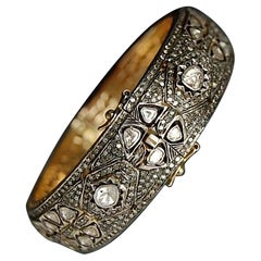 Antique Polki Diamond Bracelet Natural Diamond Victorian  Bracelet handmade