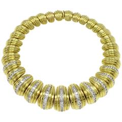 Luise Diamonds Gold Choker Necklace 1