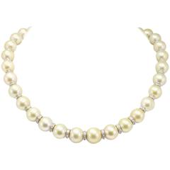 Luise Pearl Diamond Gold Necklace 7