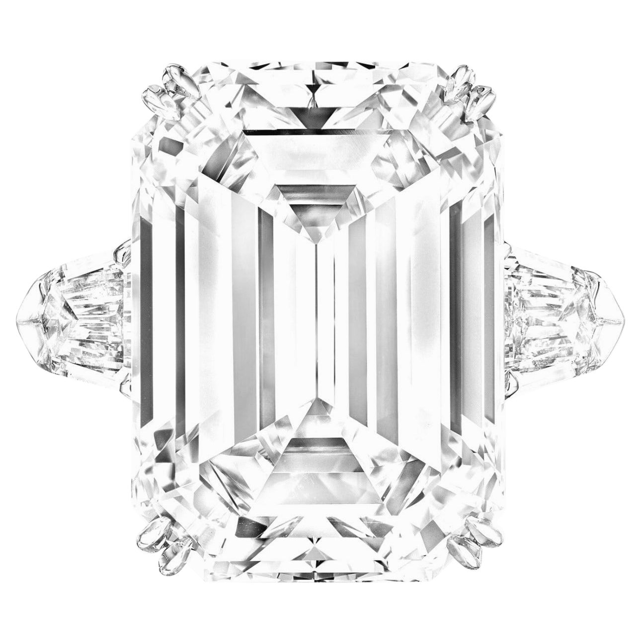 GIA Certified 7 Carat D Color VS1 Clarity Emerald Cut Diamond Ring
