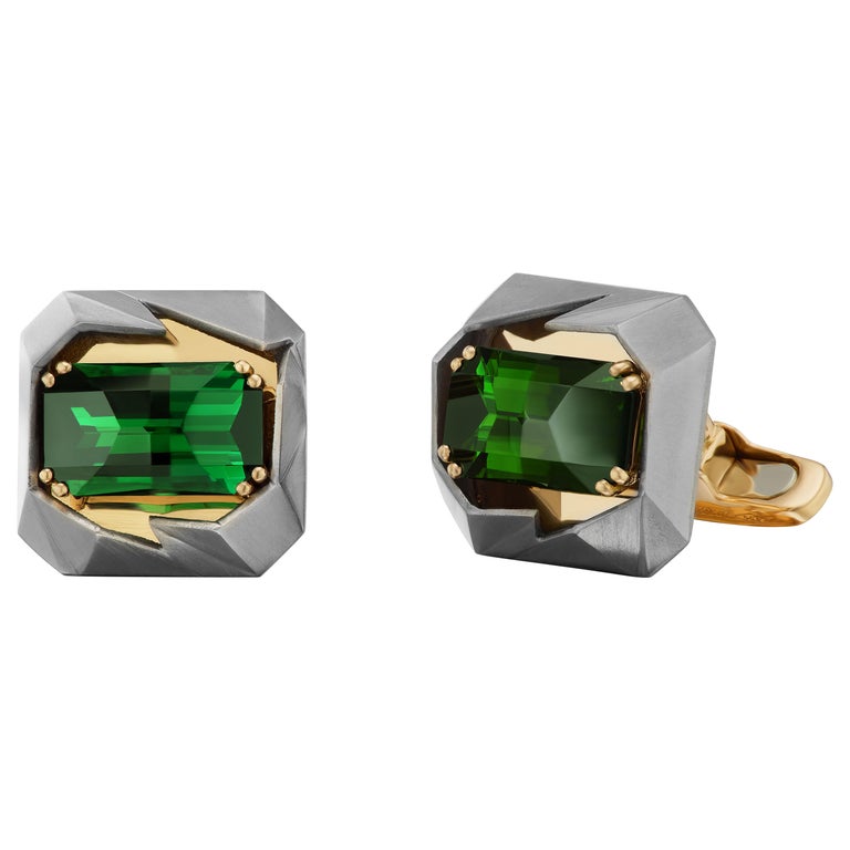 Michael Kanners Green-Tourmaline Cufflinks, 2021