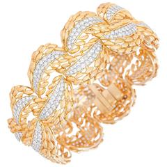 Round Diamonds Yellow Gold Bracelet 4