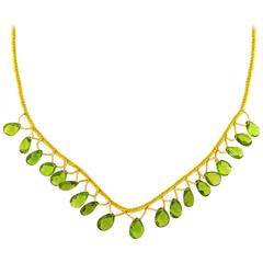Briolette Peridot Necklace