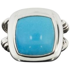 David Yurman Albion Collection Turquoise Sterling Silver Ring