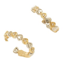 Kids Heart Diamond Hoops in 14K Solid Gold (Certified)