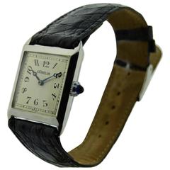 Vintage Gubelin White Gold Art Deco High Grade Manual Wind Wristwatch