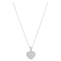 18k White Gold Pave Diamond Necklace