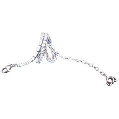 White Gold White Diamond Lotus Tennis Bracelet 1
