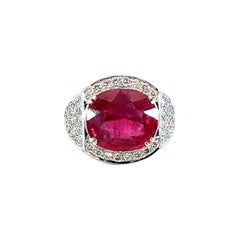 14.18 Carat Ruby and Diamond Ring