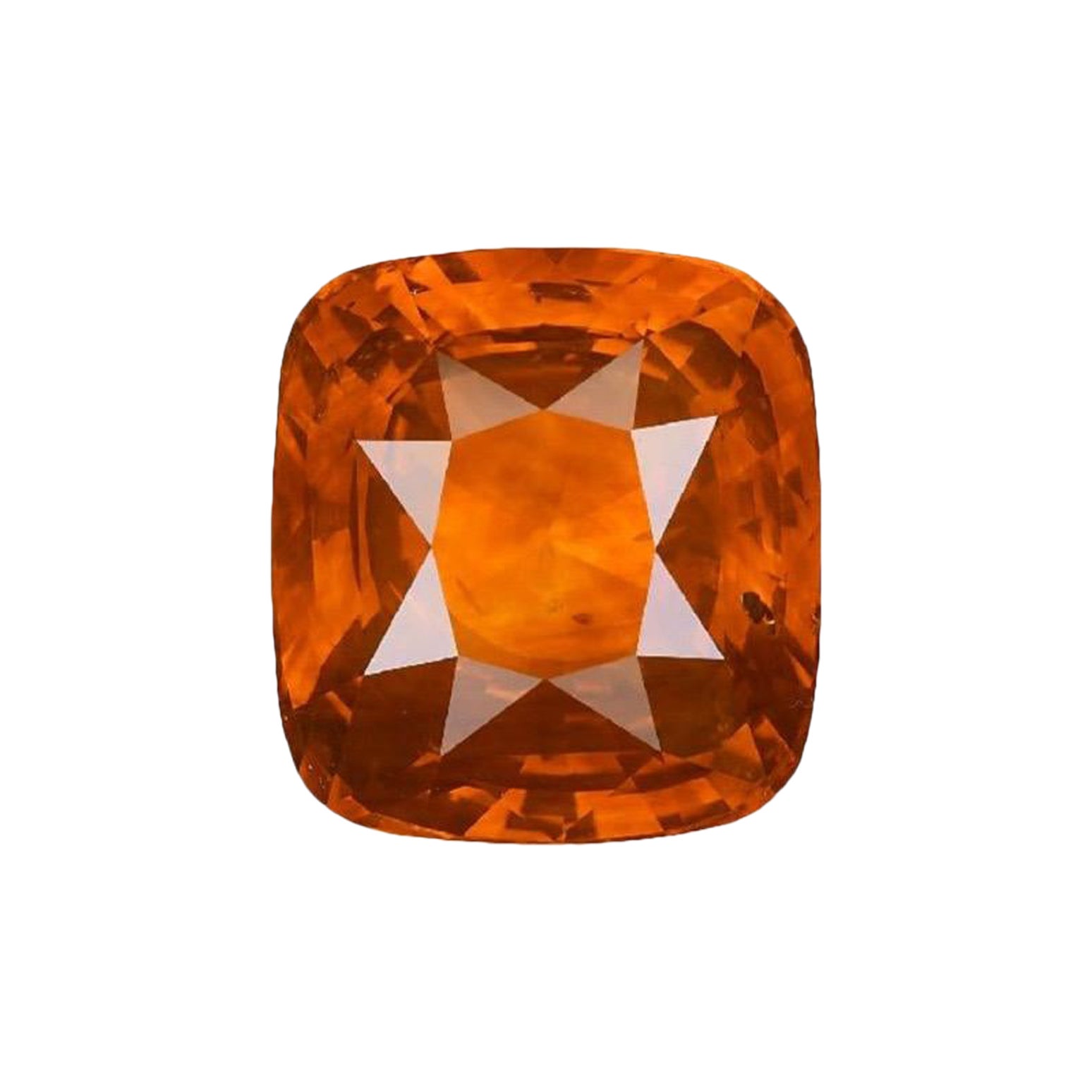 GIA Certified 15.89 Carat Cushion Cut Orange Sapphire