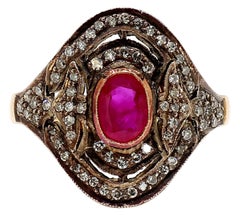 Ruby and Diamond 18K Gold Ring