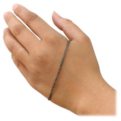 Pave Diamond Palm Bracelet 925 Silver Handmade Modern Jewelry For Christmas.