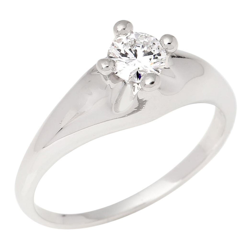 Bulgari 0.30ct Brilliant Cut Diamond Platinum Solitaire Ring en venta