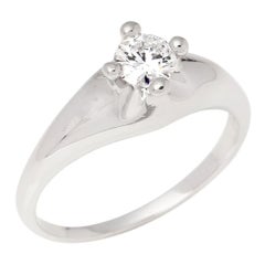 Bulgari 0.30ct Brilliant Cut Diamond Platinum Solitaire Ring
