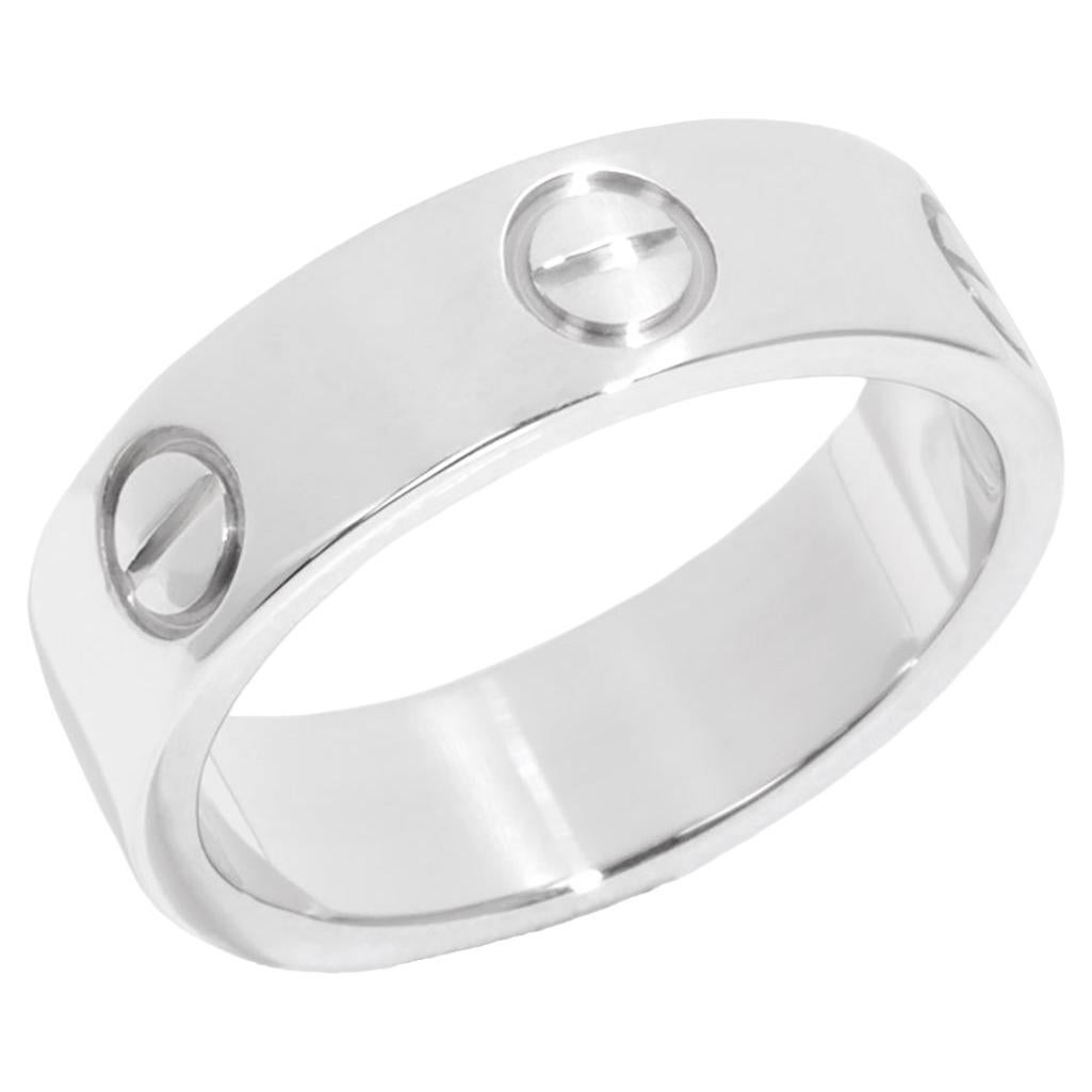 Cartier 18ct White Gold Love Band Ring